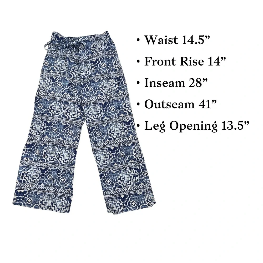 J. McLaughlin Sarong Overlay Palazzo Pants XL‎ Flowy Coastal Resort Boho Luxe